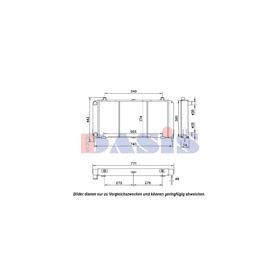AKS Dasis 400480N Engine Radiator for Daf 400-Serie Van