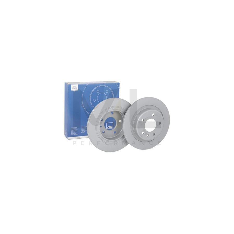 ATE 24.0112-0221.1 Brake Disc Solid, Coated, with bolts/screws - 1 piece