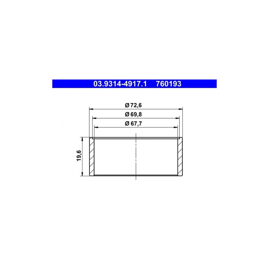 ATE 03.9314-4917.1 Mounting Ring, Dust Cap (Brake Caliper Pistons)