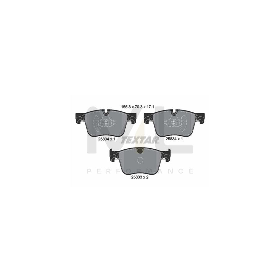 TEXTAR 2583401 Brake pad set not prepared for wear indicator | ML Performance Car Parts