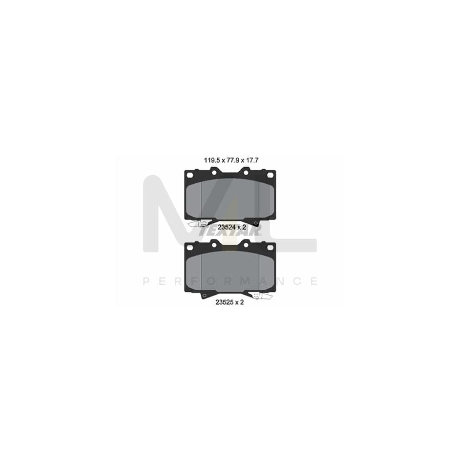 TEXTAR 2352402 Brake pad set with acoustic wear warning | ML Performance Car Parts