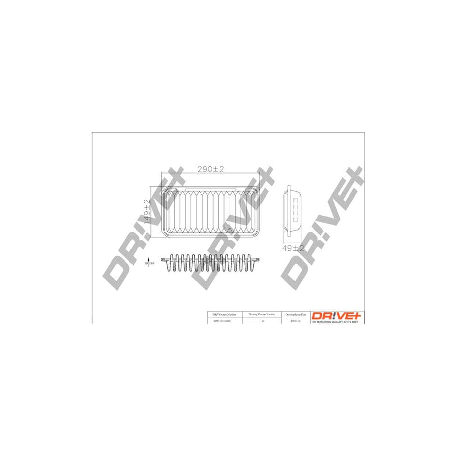 Dr!Ve+ Dp1110.10.0098 Air Filter