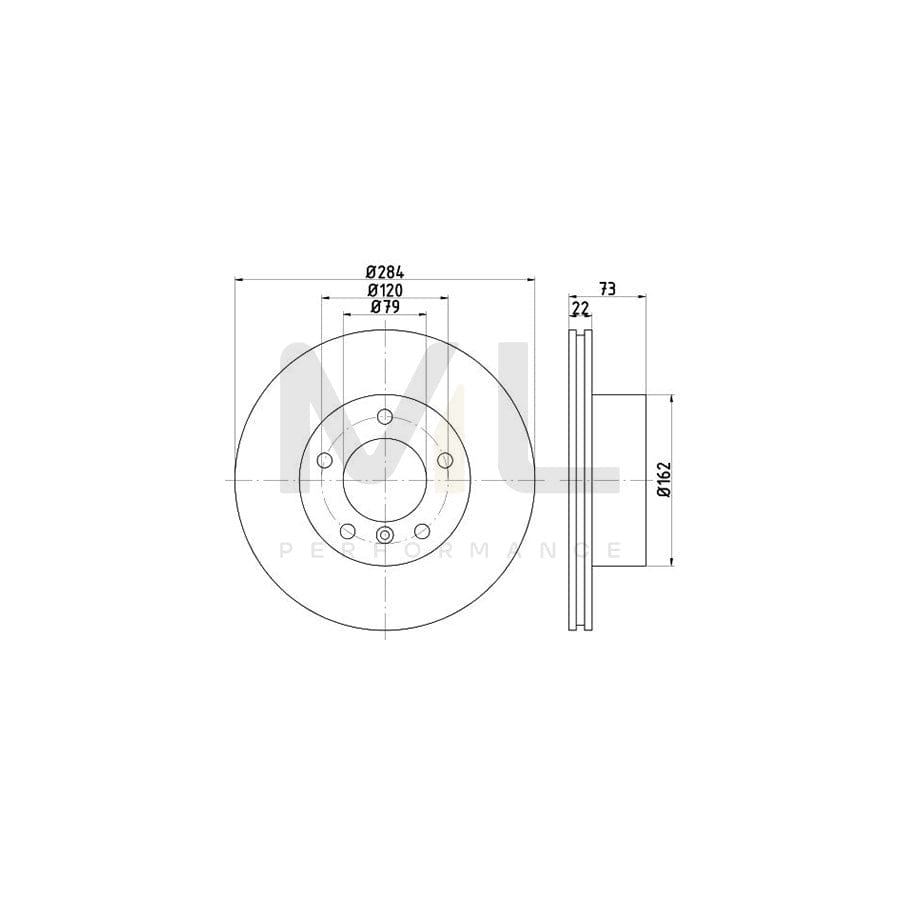 TEXTAR PRO 92132703 Brake Disc for BMW 1 Series Internally Vented, Coated, without wheel hub, without wheel studs | ML Performance Car Parts