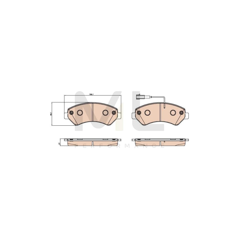 TRW Gdb2069 Brake Pad Set For Fiat Ducato Incl. Wear Warning Contact | ML Performance Car Parts