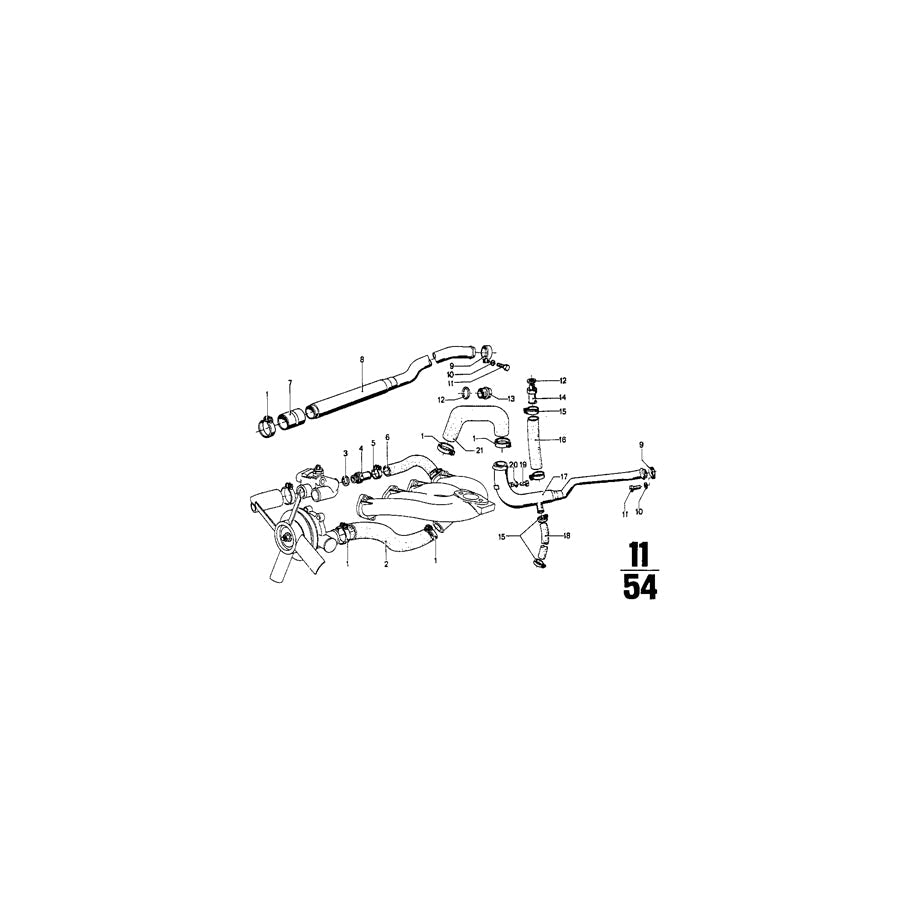 Genuine BMW 11531251084 Return Pipe (Inc. 2000ti, 1800ti & 1600ti) | ML Performance US Car Parts