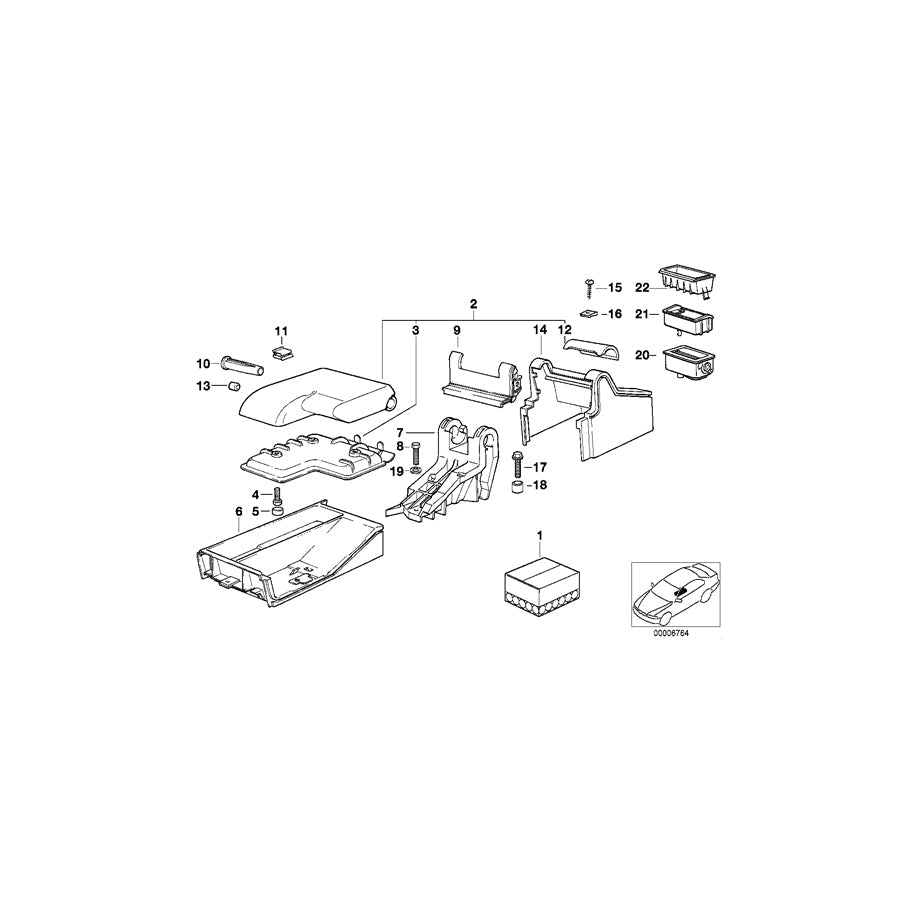 Genuine BMW 51162266901 E36 Console Cover CHAMPAGNER (Inc. 318ti, 316i 1.6 & 323ti) | ML Performance US Car Parts