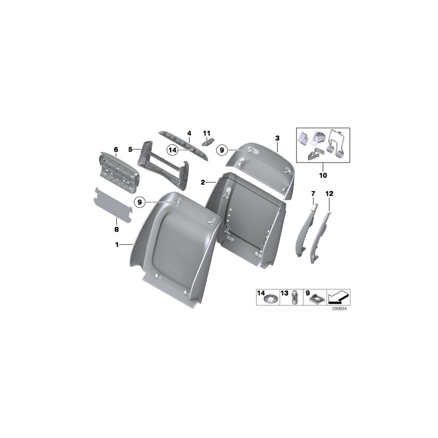 Genuine BMW 52109173673 F02 F01 F04 Rear Section, Basis SATTELBRAUN (Inc. 750LiX, 730i & 740Li) | ML Performance US Car Parts