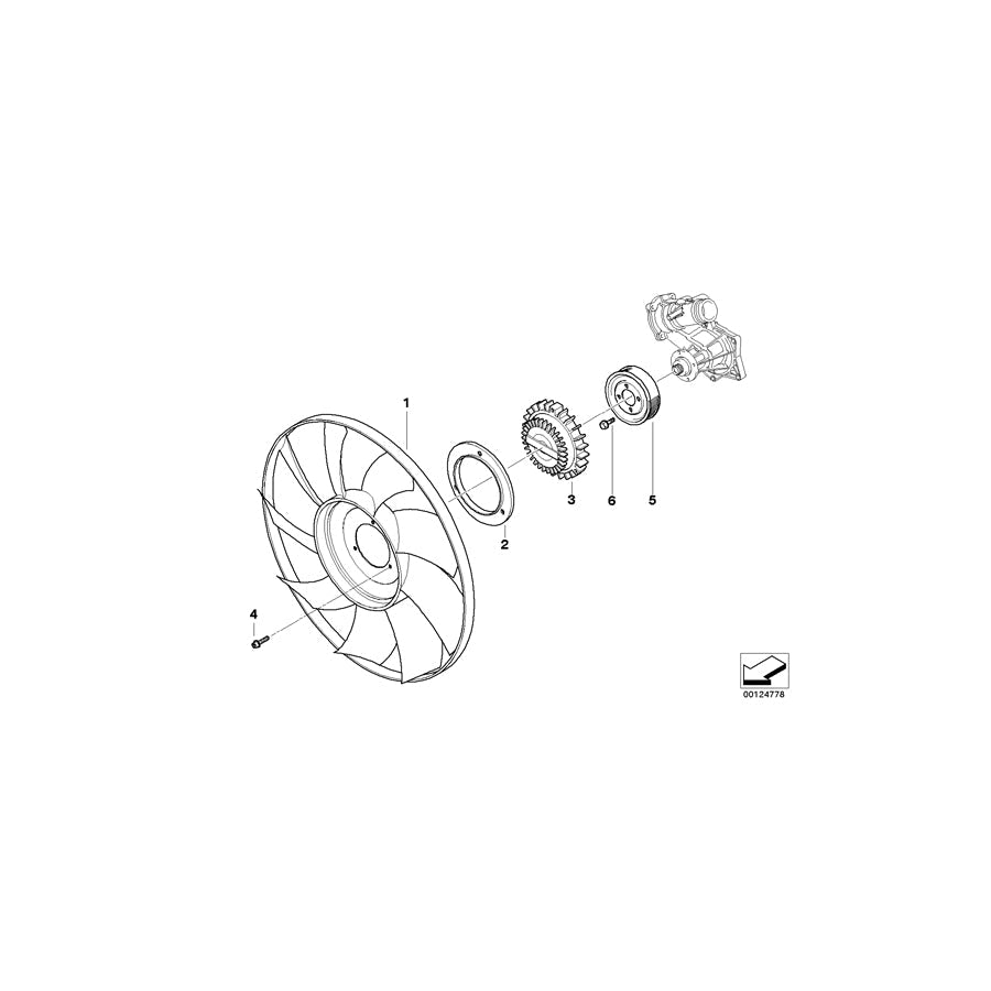 Genuine BMW 11527831932 E52 Fan 9 Blade (Inc. AlpinaV8 & Z8) | ML Performance US Car Parts