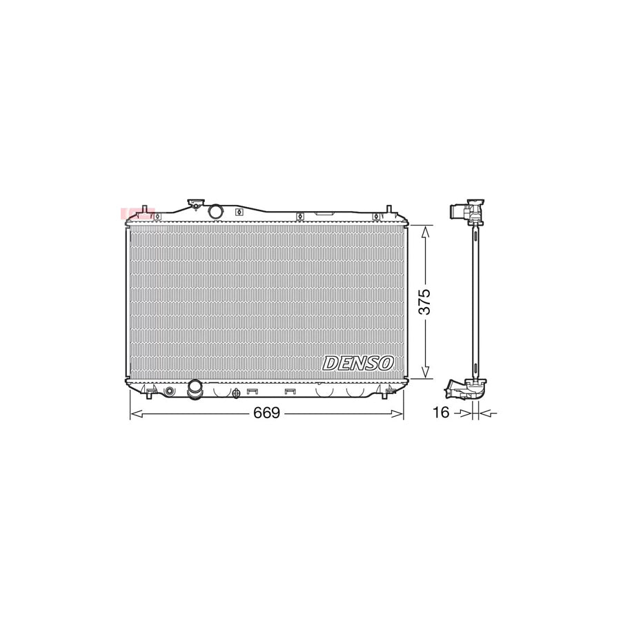 DENSO DRM40042 Engine Radiator for Honda CIVIC