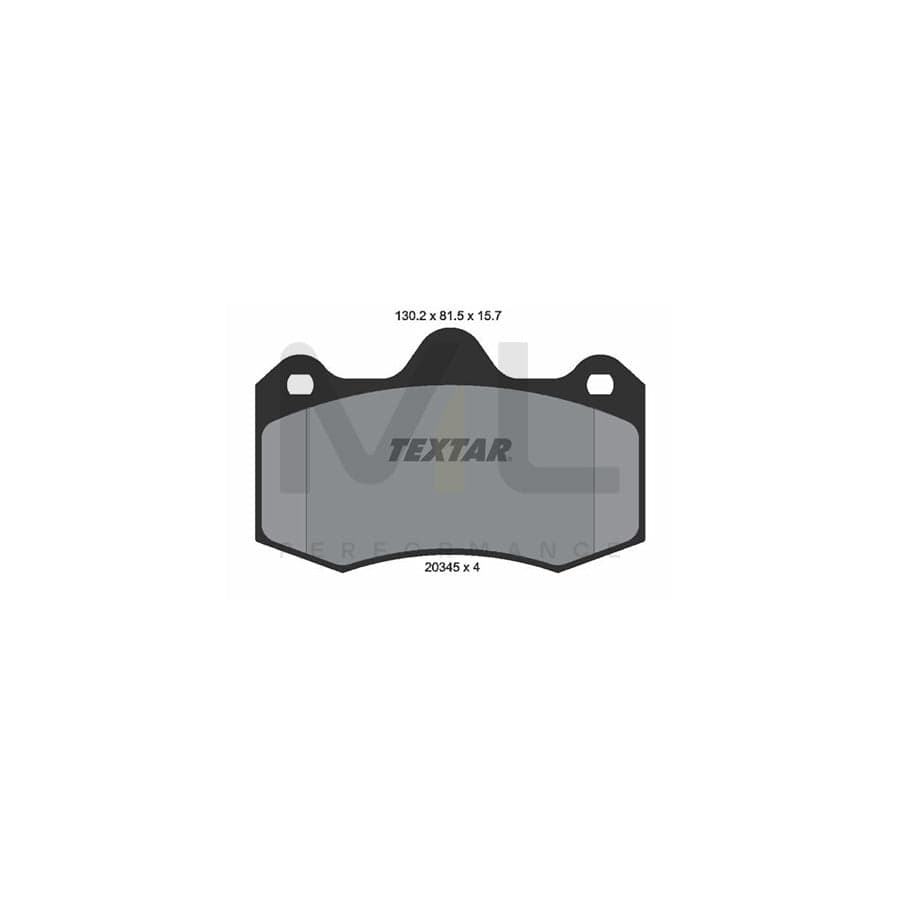 TEXTAR 2034503 Brake pad set for LOTUS Evora Coupe not prepared for wear indicator, without accessories | ML Performance Car Parts