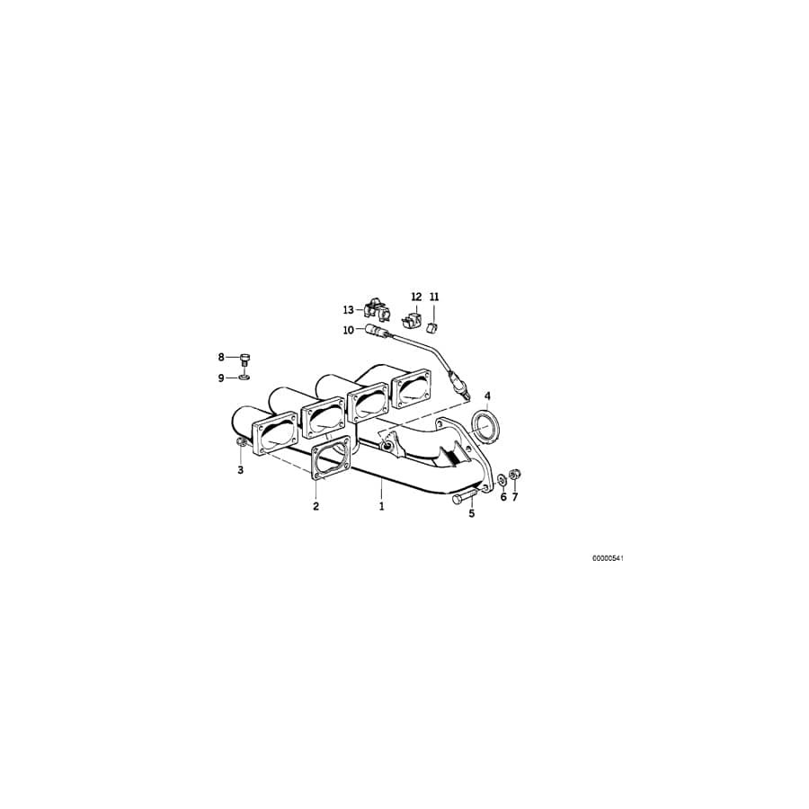 Genuine BMW 11621308805 E30 Exhaust Manifold 42X2 + KAT (Inc. M3) | ML Performance UK Car Parts