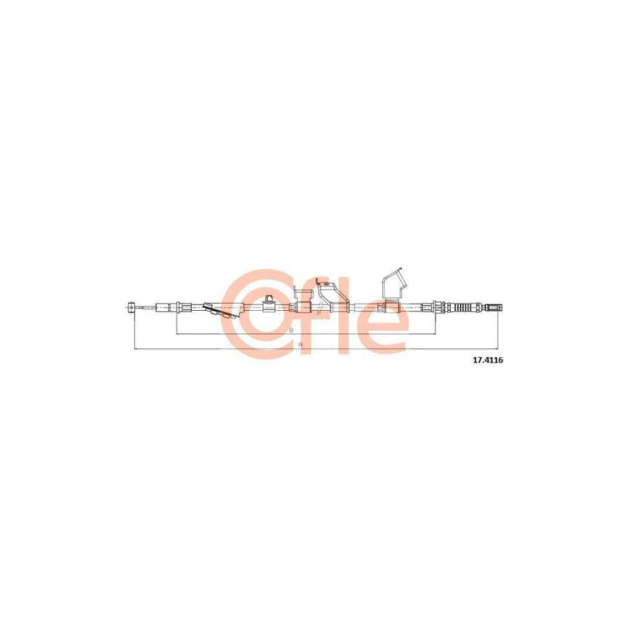 Cofle 17.4116 Hand Brake Cable for Honda CIVIC VIII Hatchback (Fn, Fk)