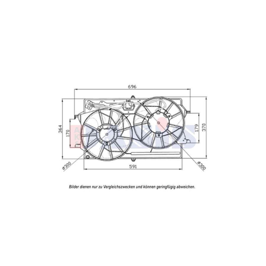 AKS Dasis 098330N Fan, Radiator for Ford Focus