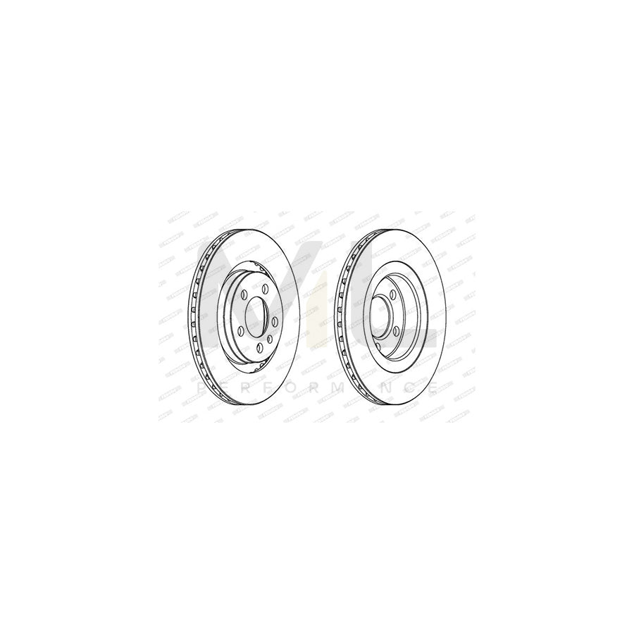 FERODO PREMIER Coat+ disc DDF928C Brake Disc Vented, Coated, with bolts/screws | ML Performance Car Parts