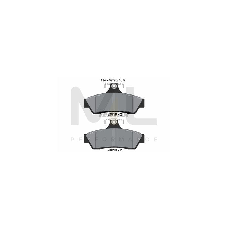 TEXTAR 2481801 Brake pad set not prepared for wear indicator | ML Performance Car Parts