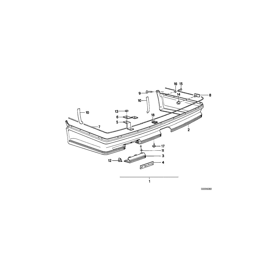 Genuine BMW 51711926195 E24 Foil Left M TECHNIC (Inc. M635CSi, 635CSi & 628CSi) | ML Performance US Car Parts