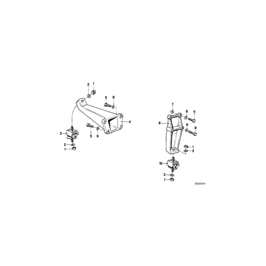 Genuine BMW 11811246763 E21 E12 Supporting Bracket Left (Inc. 316, 318 & 320) | ML Performance UK Car Parts