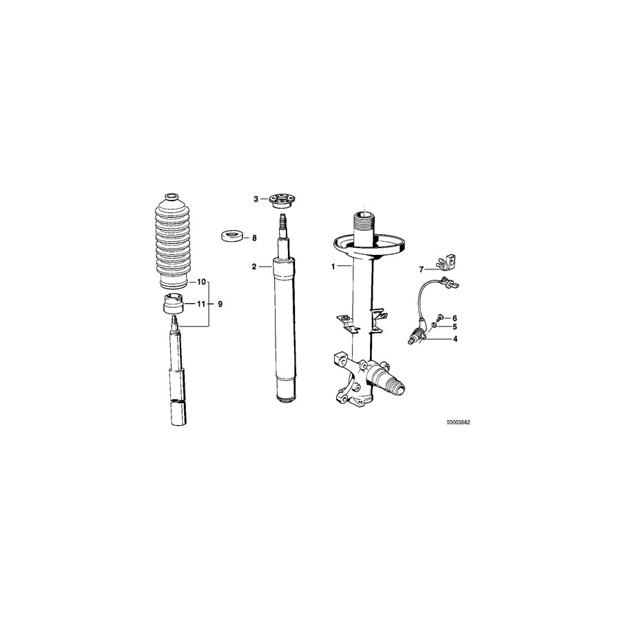 Genuine BMW 31321139499 E32 Shock Absorber-Insert M14 X 1,5MM (Inc. 750iL, 735iL & 730i) | ML Performance US Car Parts