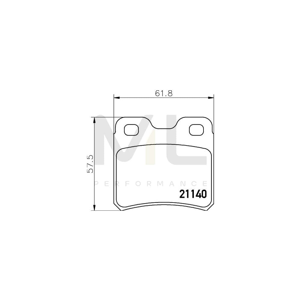 Hella 8DB 355 007-451 Brake Pad Set Not Prepared For Wear Indicator