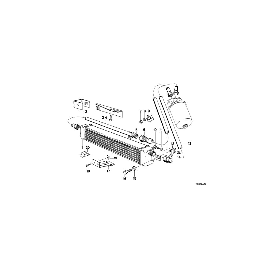 Genuine BMW 11421263913 E24 Oil Cooling Pipe (Inc. 628CSi, 635CSi & 633CSi) | ML Performance US Car Parts