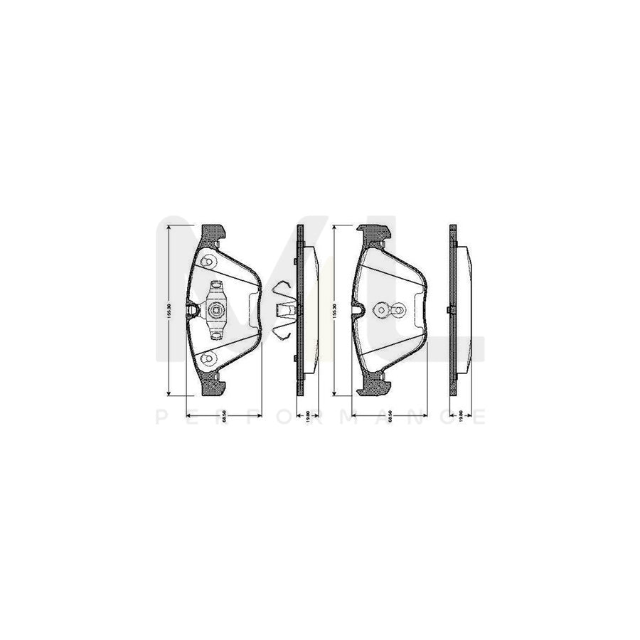 Bosch 0986Tb3033 Brake Pad Set Excl. Wear Warning Contact | ML Performance Car Parts
