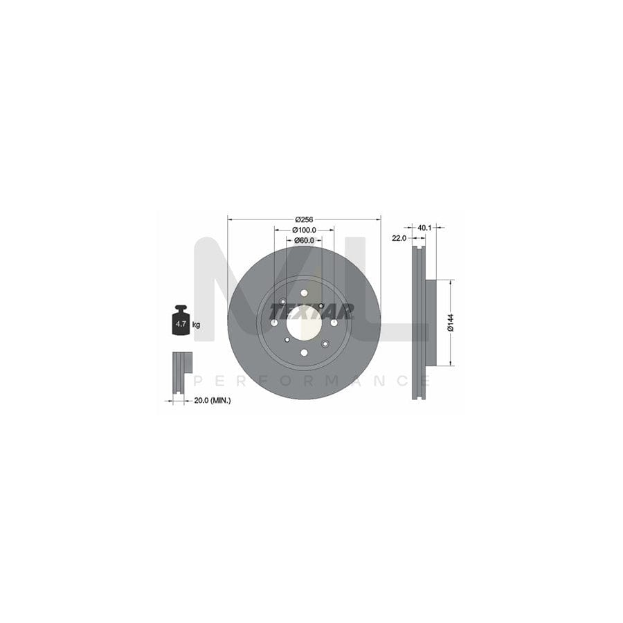TEXTAR PRO 92232803 Brake Disc for SUZUKI Swift IV Hatchback (FZ, NZ) Internally Vented, Coated, without wheel hub, without wheel studs | ML Performance Car Parts