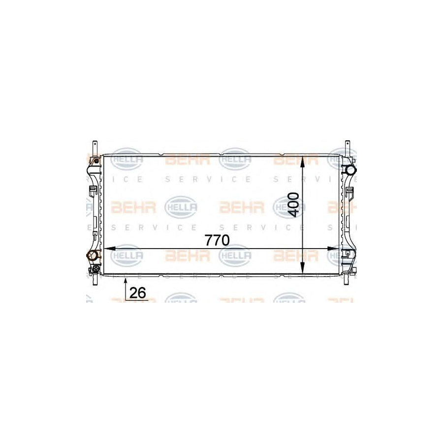 Hella 8MK 376 764-111 Engine Radiator For Ford Transit