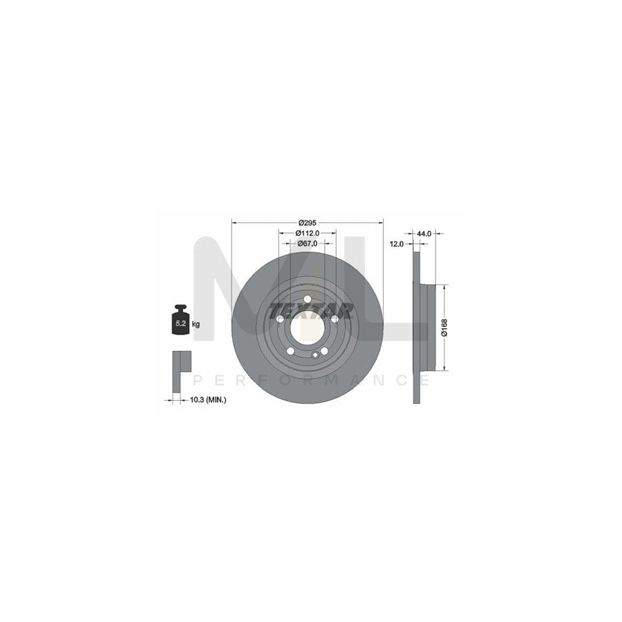 TEXTAR 92323203 Brake Disc Solid, Coated, without wheel hub, without wheel studs | ML Performance Car Parts