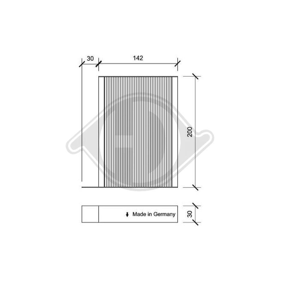 DIEDERICHS DCI0176 Pollen Filter For Suzuki Splash
