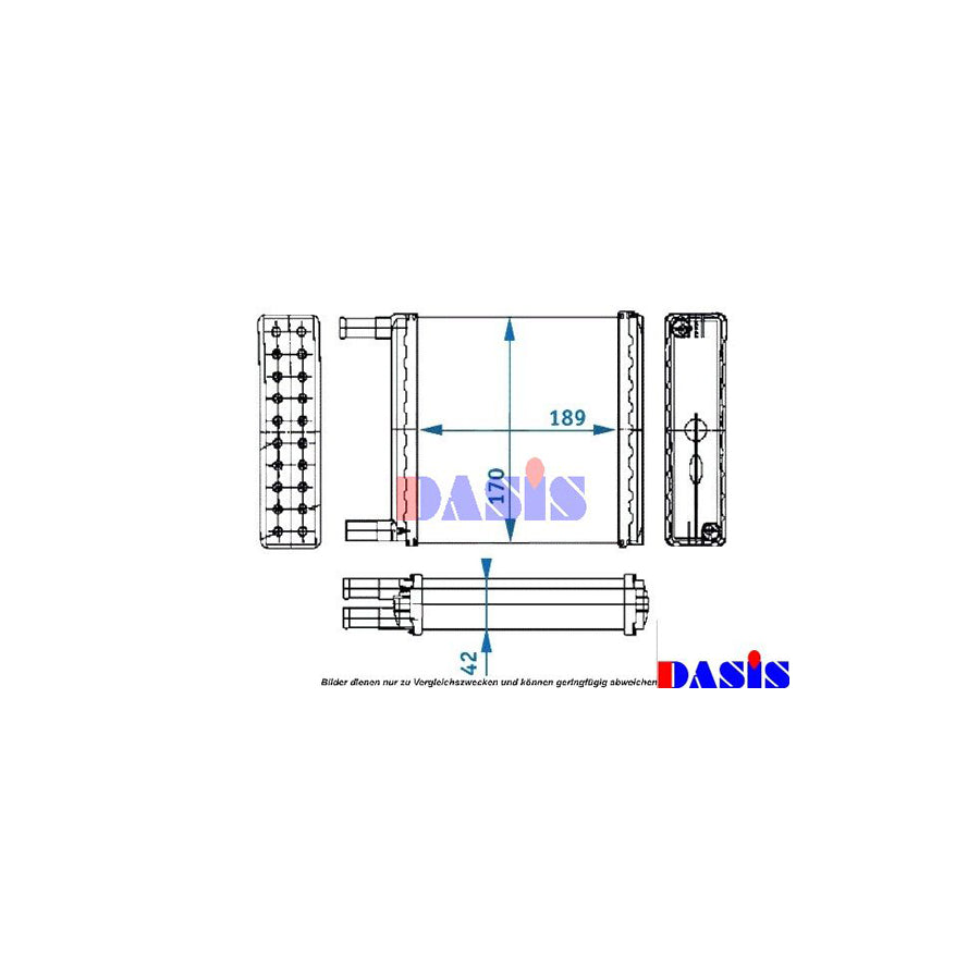 AKS Dasis 099020N Heater Matrix for Ford Taunus