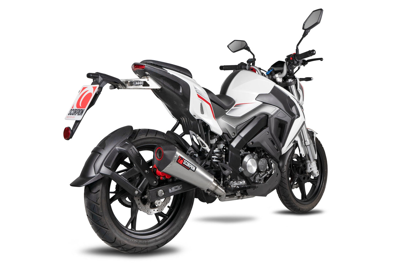 Scorpion RKE50SEO Keeway RKF 125 Serket Taper Full System - Brushed Stainless Steel Sleeve | ML Performance US US