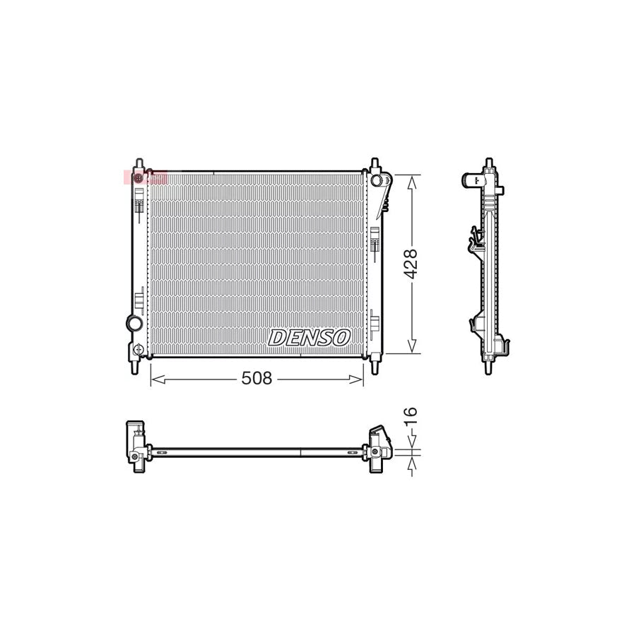 DENSO DRM46075 Engine Radiator