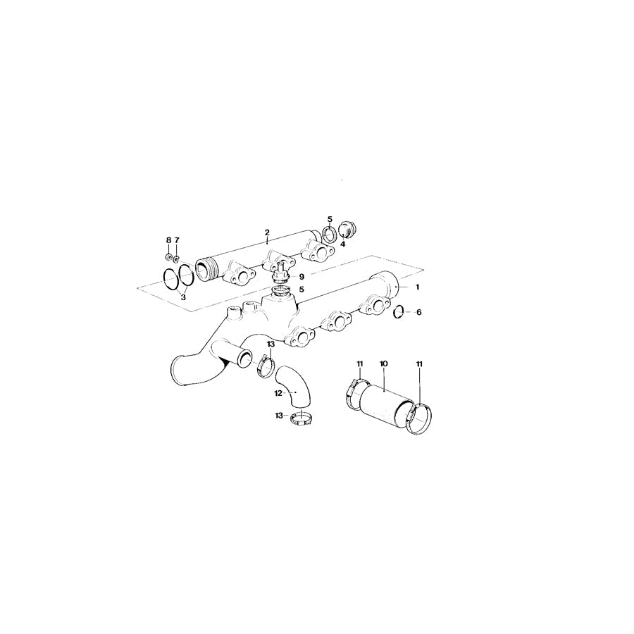 Genuine BMW 11531304334 E26 Water Hose (Inc. M1) | ML Performance US Car Parts