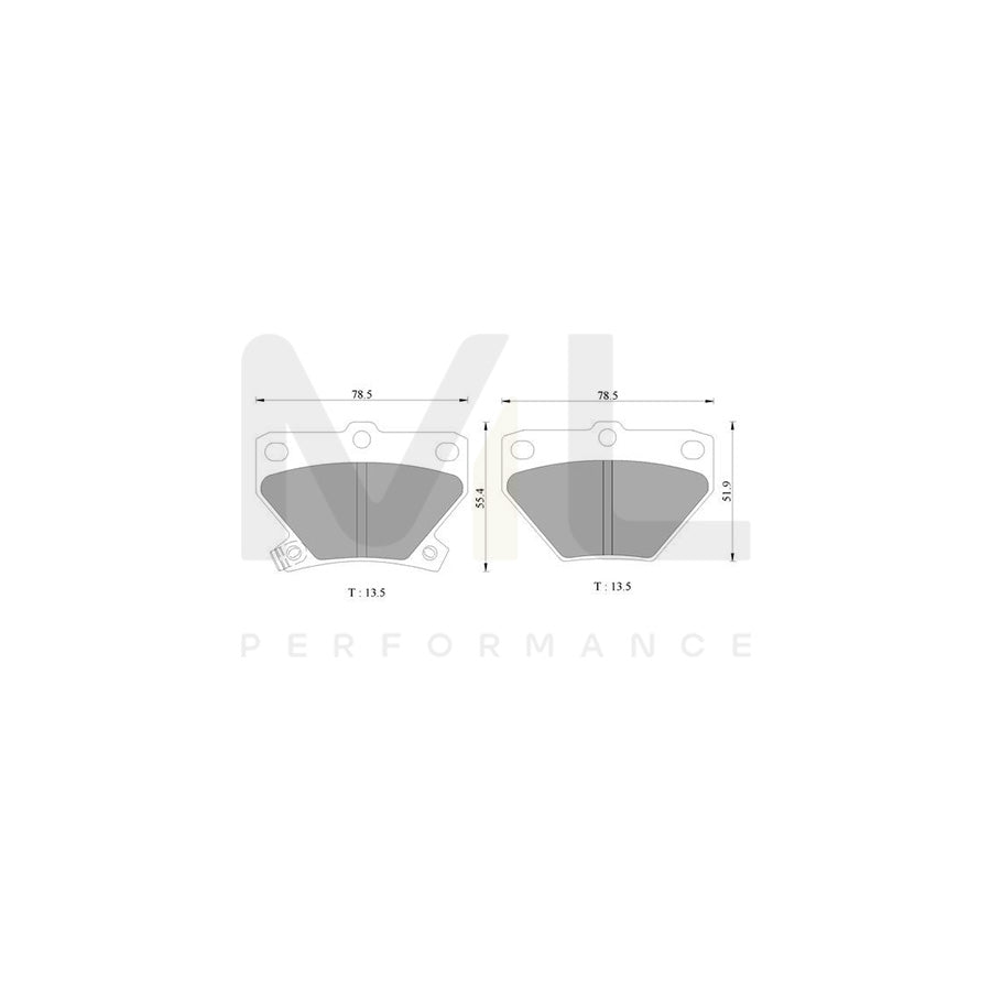 Bosch 0986Ab2670 Brake Pad Set With Acoustic Wear Warning BP2670N | ML Performance Car Parts