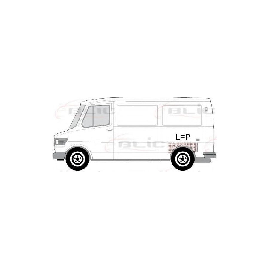 Blic 6504-03-3545560P Repair Panel Suitable For Mercedes-Benz T1 Bus