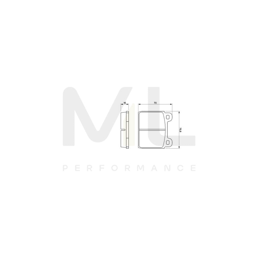 Bosch 0986464681 Brake Pad Set BP654 | ML Performance Car Parts