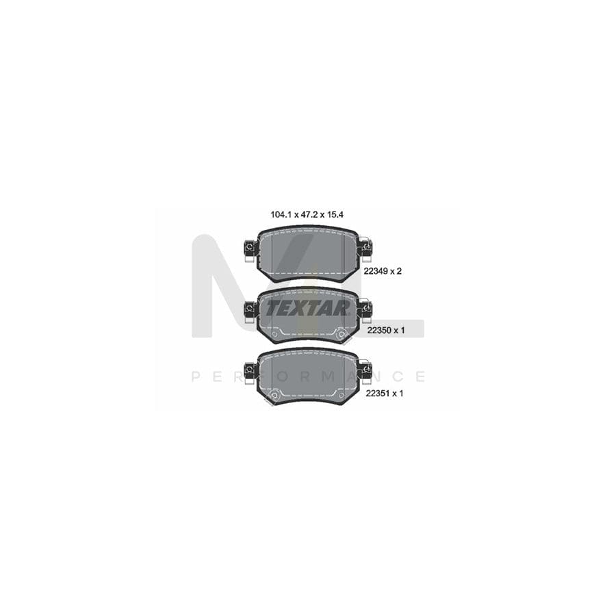 TEXTAR 2234901 Brake pad set for MAZDA 6 with acoustic wear warning | ML Performance Car Parts
