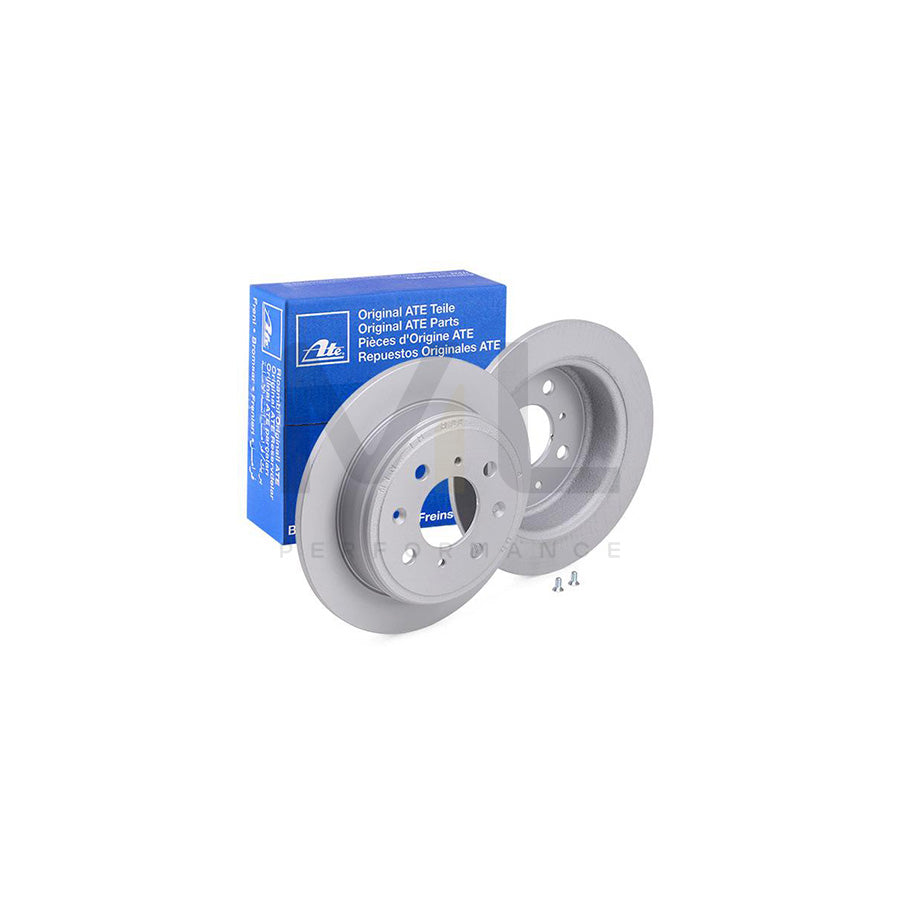 ATE 24.0109-0111.1 Brake Disc Solid, Coated, with bolts/screws - 1 piece