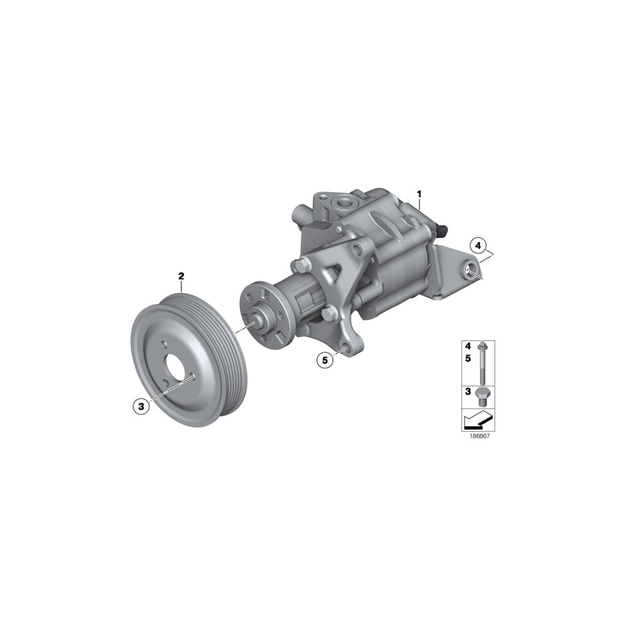 Genuine BMW 11287582769 F01 F02 Pulley (Inc. 730i & 730Li) | ML Performance UK Car Parts