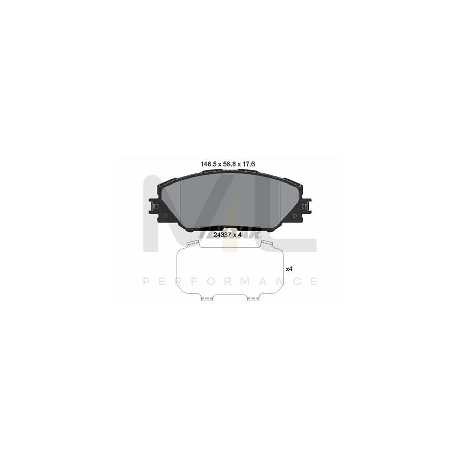 TEXTAR 2433701 Brake pad set not prepared for wear indicator | ML Performance Car Parts