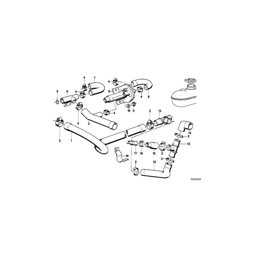 Genuine BMW 11531285256 E28 Hose (Inc. 535i, M535i & 528i) | ML Performance US Car Parts