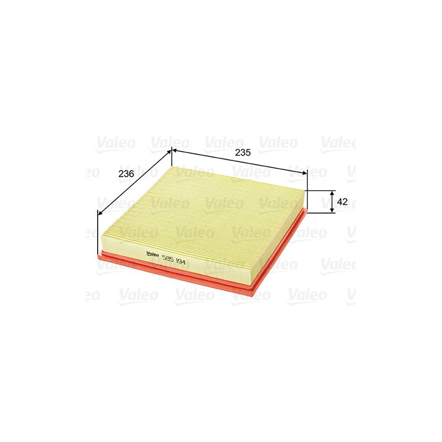 VALEO 585194 Air Filter | ML Performance UK Car Parts