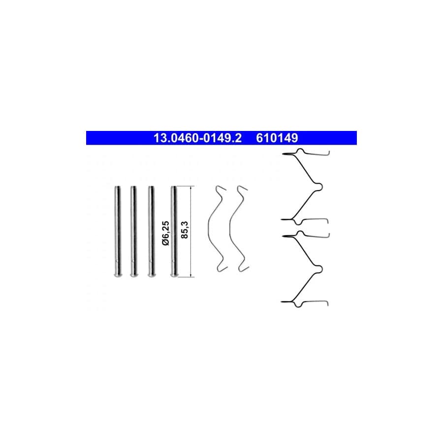 ATE 13.0460-0149.2 Accessory Kit, Disc Brake Pads