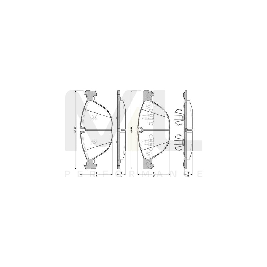 Bosch 0986Tb3077 Brake Pad Set Excl. Wear Warning Contact, With Accessories | ML Performance Car Parts