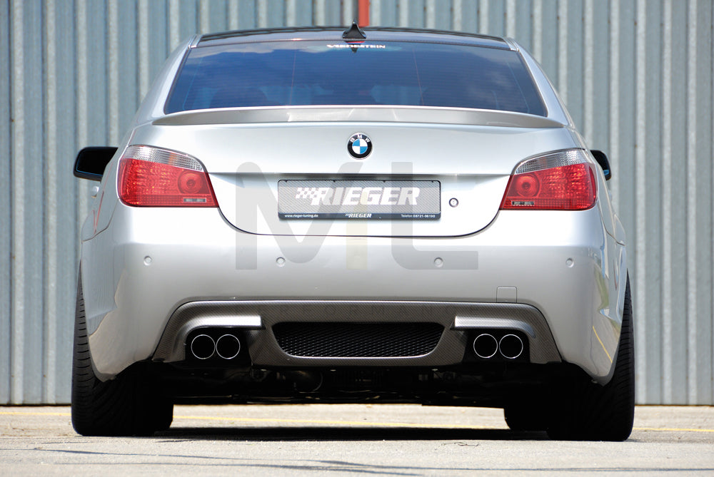 Rieger 00099573 BMW 5 Series E60 E61 Rear Diffuser 2 | ML Performance UK Car Parts