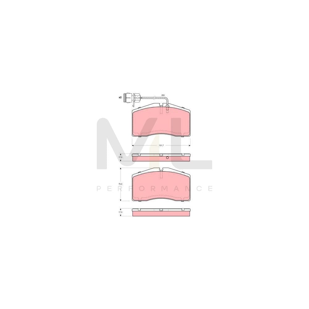TRW Gdb1523 Brake Pad Set For Audi A8 D2 (4D2, 4D8) Incl. Wear Warning Contact | ML Performance Car Parts