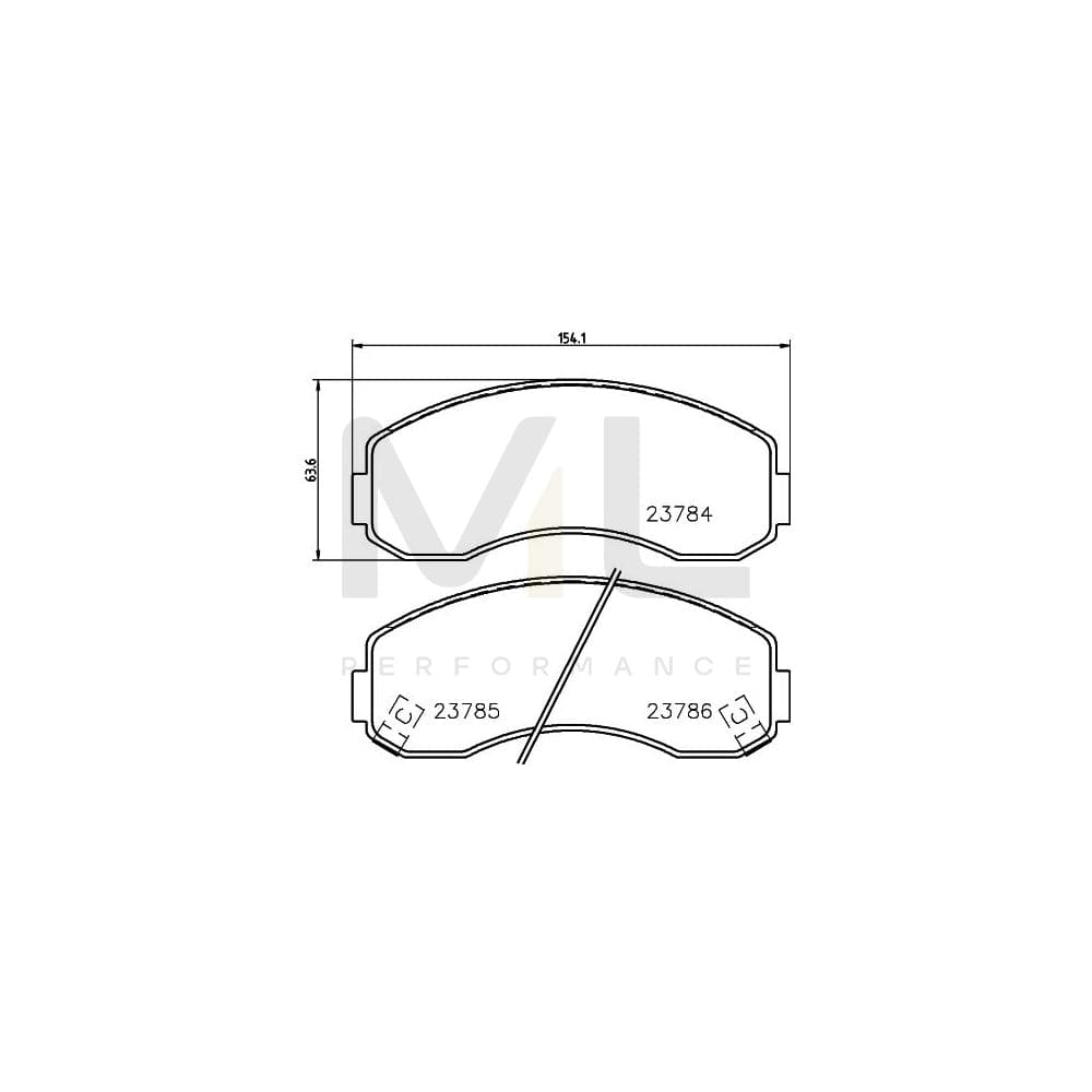 Hella 8DB 355 010-131 Brake Pad Set With Acoustic Wear Warning