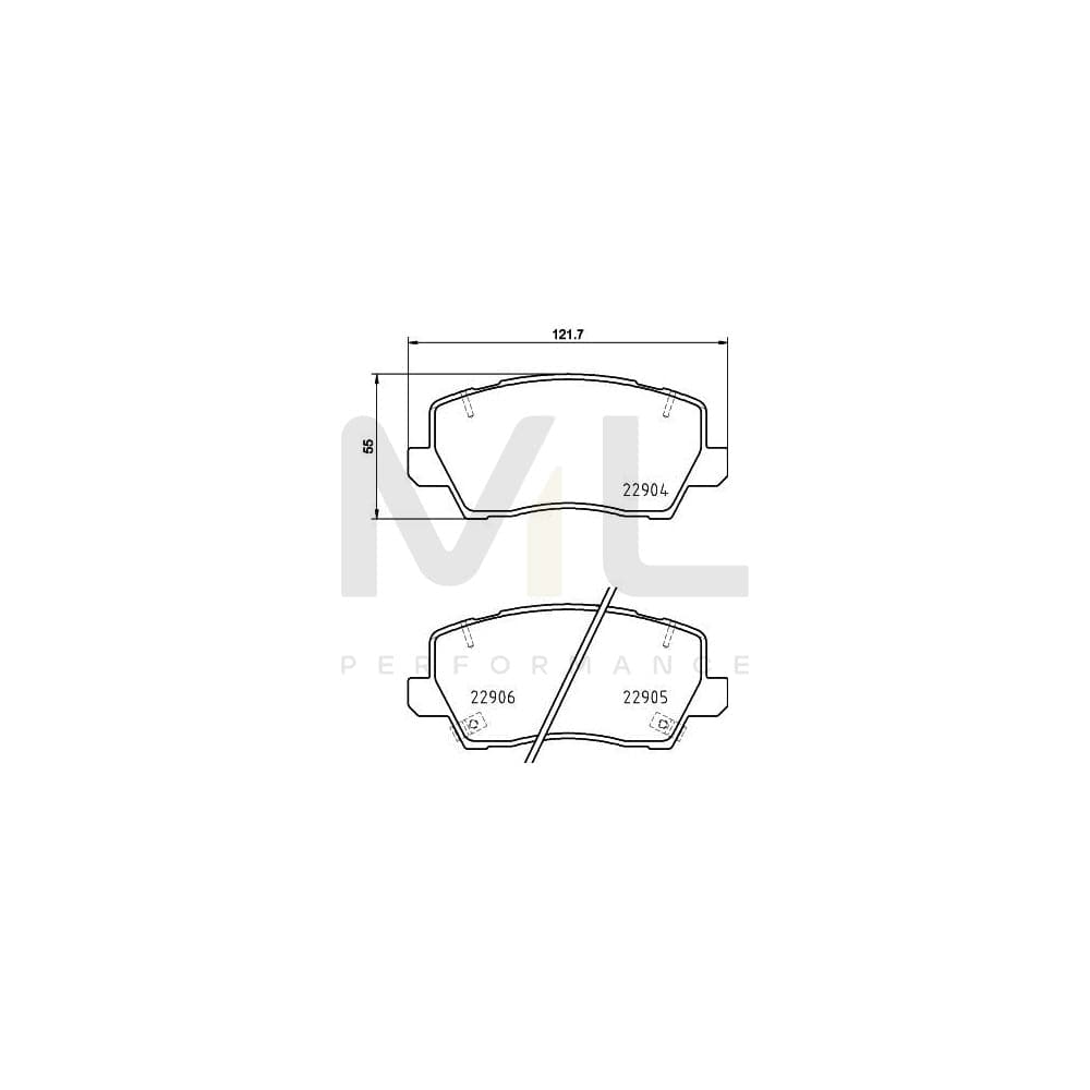 Hella 8DB 355 039-491 Brake Pad Set For Kia Picanto Iii (Ja) With Acoustic Wear Warning, With Accessories