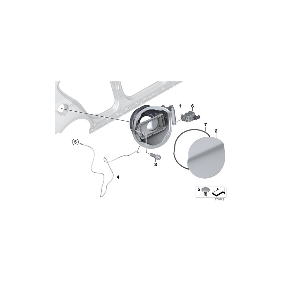 Genuine BMW 51178068243 F87 F87 Fill-In Flap, Primed (Inc. M2 & M2 Competition) | ML Performance US Car Parts