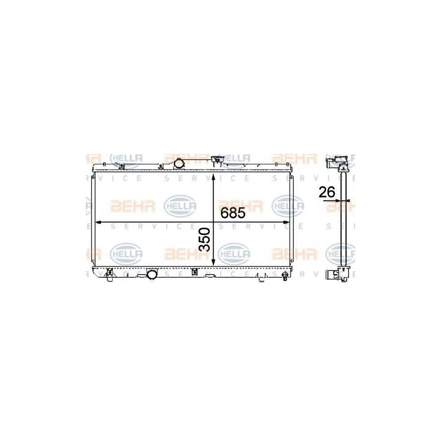 Hella 8MK 376 708-391 Engine Radiator